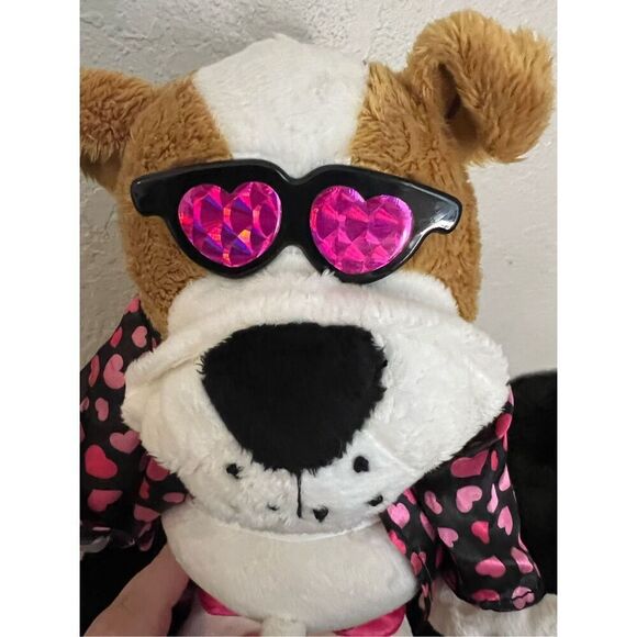 Dog plush Red White from Kids of America  Stuffed Animal Valentines animated - Picture 5 of 5
